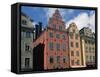 Colourful Houses, Gamla Stan, Stortorget Square, Stockholm, Sweden-Peter Thompson-Framed Stretched Canvas