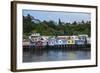 Colourful Houses in Castro, Chiloe, Chile, South America-Michael Runkel-Framed Photographic Print