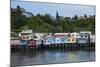 Colourful Houses in Castro, Chiloe, Chile, South America-Michael Runkel-Mounted Photographic Print