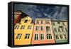 Colourful Houses in Copenhagen, Europe-pink candy-Framed Stretched Canvas