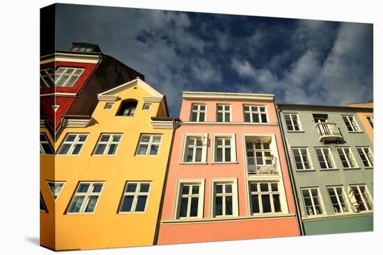 Colourful Houses in Copenhagen, Europe-pink candy-Stretched Canvas