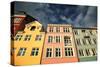 Colourful Houses in Copenhagen, Europe-pink candy-Stretched Canvas