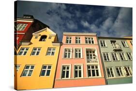Colourful Houses in Copenhagen, Europe-pink candy-Stretched Canvas