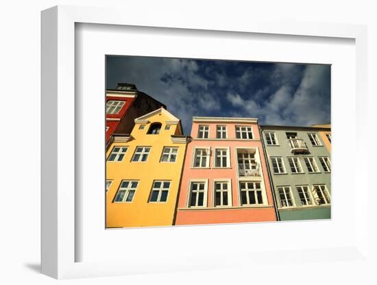 Colourful Houses in Copenhagen, Europe-pink candy-Framed Photographic Print