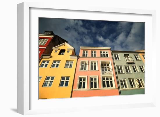 Colourful Houses in Copenhagen, Europe-pink candy-Framed Photographic Print