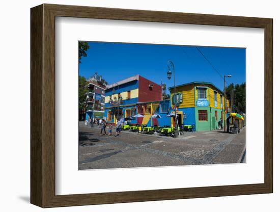 Colourful Houses in La Boca Neighbourhood in Buenos Aires, Argentina, South America-Michael Runkel-Framed Photographic Print