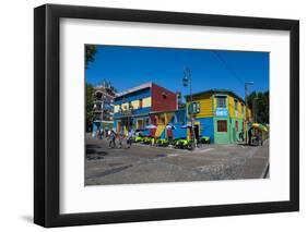 Colourful Houses in La Boca Neighbourhood in Buenos Aires, Argentina, South America-Michael Runkel-Framed Photographic Print