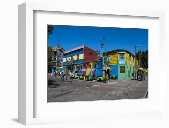 Colourful Houses in La Boca Neighbourhood in Buenos Aires, Argentina, South America-Michael Runkel-Framed Photographic Print