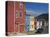Colourful Houses in St. John's City, Newfoundland, Canada, North America-Richard Cummins-Stretched Canvas