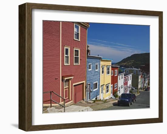 Colourful Houses in St. John's City, Newfoundland, Canada, North America-Richard Cummins-Framed Photographic Print