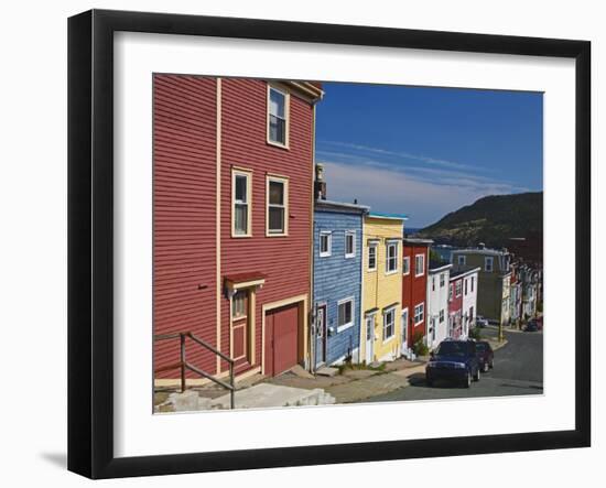 Colourful Houses in St. John's City, Newfoundland, Canada, North America-Richard Cummins-Framed Photographic Print