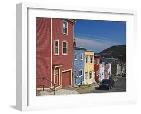 Colourful Houses in St. John's City, Newfoundland, Canada, North America-Richard Cummins-Framed Photographic Print