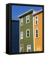 Colourful Houses in St. John's City, Newfoundland, Canada, North America-Richard Cummins-Framed Stretched Canvas