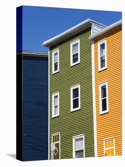 Colourful Houses in St. John's City, Newfoundland, Canada, North America-Richard Cummins-Stretched Canvas