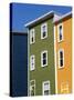 Colourful Houses in St. John's City, Newfoundland, Canada, North America-Richard Cummins-Stretched Canvas