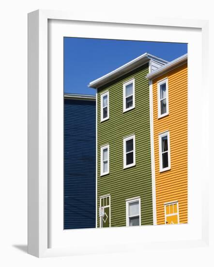 Colourful Houses in St. John's City, Newfoundland, Canada, North America-Richard Cummins-Framed Photographic Print