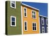 Colourful Houses in St. John's City, Newfoundland, Canada, North America-Richard Cummins-Stretched Canvas
