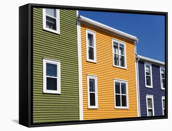 Colourful Houses in St. John's City, Newfoundland, Canada, North America-Richard Cummins-Framed Stretched Canvas