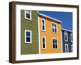 Colourful Houses in St. John's City, Newfoundland, Canada, North America-Richard Cummins-Framed Photographic Print