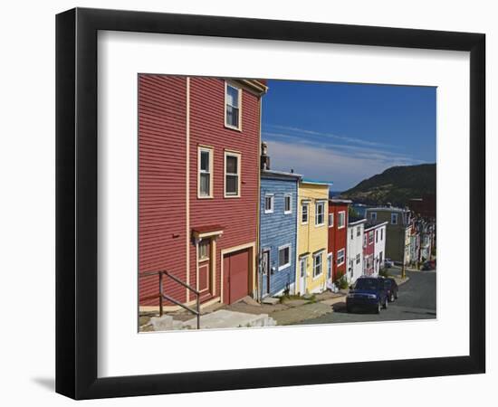 Colourful Houses in St. John's City, Newfoundland, Canada, North America-Richard Cummins-Framed Photographic Print