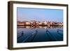 Colourful Houses Reflected in a Still Harbour-Utterström Photography-Framed Photographic Print