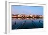 Colourful Houses Reflected in a Still Harbour-Utterström Photography-Framed Photographic Print