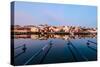 Colourful Houses Reflected in a Still Harbour-Utterström Photography-Stretched Canvas