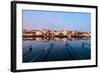 Colourful Houses Reflected in a Still Harbour-Utterström Photography-Framed Photographic Print