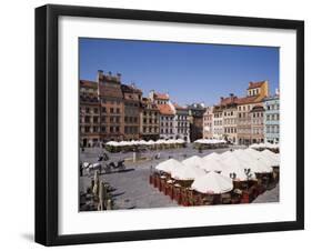 Colourful Houses, Restaurants and Cafes the Old Town Square (Rynek Stare Miasto), Warsaw, Poland-Gavin Hellier-Framed Photographic Print