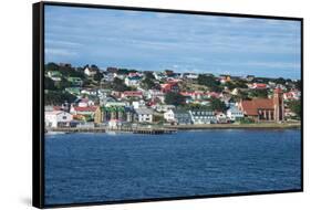 Colourful houses, Stanley, capital of the Falkland Islands, South America-Michael Runkel-Framed Stretched Canvas