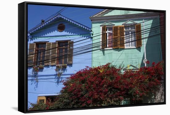 Colourful Houses, Valparaiso, Chile-Peter Groenendijk-Framed Stretched Canvas