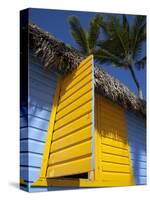 Colourful Hut, Bavaro Beach, Punta Cana, Dominican Republic, West Indies, Caribbean, Central Americ-Frank Fell-Stretched Canvas