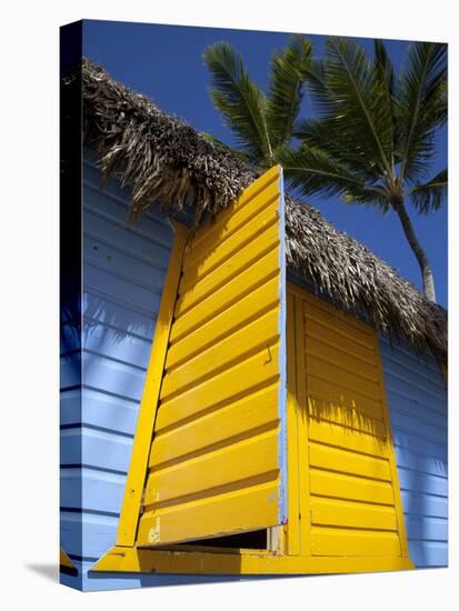 Colourful Hut, Bavaro Beach, Punta Cana, Dominican Republic, West Indies, Caribbean, Central Americ-Frank Fell-Stretched Canvas