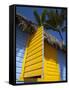 Colourful Hut, Bavaro Beach, Punta Cana, Dominican Republic, West Indies, Caribbean, Central Americ-Frank Fell-Framed Stretched Canvas
