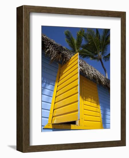 Colourful Hut, Bavaro Beach, Punta Cana, Dominican Republic, West Indies, Caribbean, Central Americ-Frank Fell-Framed Photographic Print