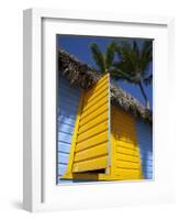 Colourful Hut, Bavaro Beach, Punta Cana, Dominican Republic, West Indies, Caribbean, Central Americ-Frank Fell-Framed Photographic Print