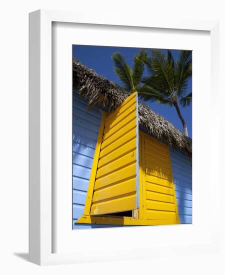 Colourful Hut, Bavaro Beach, Punta Cana, Dominican Republic, West Indies, Caribbean, Central Americ-Frank Fell-Framed Photographic Print