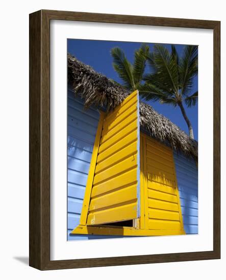 Colourful Hut, Bavaro Beach, Punta Cana, Dominican Republic, West Indies, Caribbean, Central Americ-Frank Fell-Framed Photographic Print
