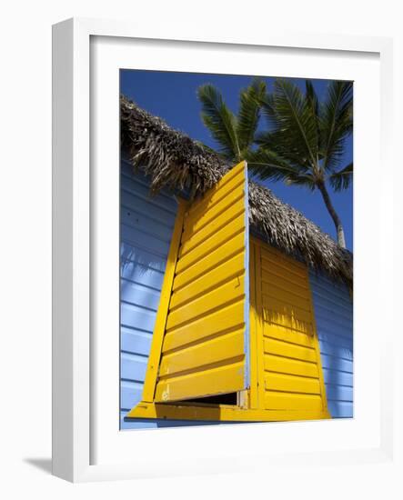 Colourful Hut, Bavaro Beach, Punta Cana, Dominican Republic, West Indies, Caribbean, Central Americ-Frank Fell-Framed Photographic Print