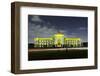 Colourful Illumination of the Consultative Council, Sharjah Light Festival, Emirate of Sharjah-Axel Schmies-Framed Photographic Print