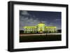 Colourful Illumination of the Consultative Council, Sharjah Light Festival, Emirate of Sharjah-Axel Schmies-Framed Photographic Print