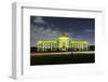 Colourful Illumination of the Consultative Council, Sharjah Light Festival, Emirate of Sharjah-Axel Schmies-Framed Photographic Print