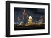 Colourful Illumination, Projection, Sharjah Light Festival, Koran Monument, Cultural Square-Axel Schmies-Framed Photographic Print