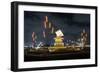 Colourful Illumination, Projection, Sharjah Light Festival, Koran Monument, Cultural Square-Axel Schmies-Framed Photographic Print
