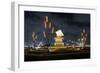 Colourful Illumination, Projection, Sharjah Light Festival, Koran Monument, Cultural Square-Axel Schmies-Framed Photographic Print