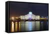 Colourful Illumination, Projection, Sharjah Light Festival, Palace of Justice, Courthouse-Axel Schmies-Framed Stretched Canvas