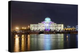 Colourful Illumination, Projection, Sharjah Light Festival, Palace of Justice, Courthouse-Axel Schmies-Stretched Canvas