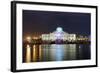 Colourful Illumination, Projection, Sharjah Light Festival, Palace of Justice, Courthouse-Axel Schmies-Framed Photographic Print