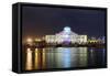 Colourful Illumination, Projection, Sharjah Light Festival, Palace of Justice, Courthouse-Axel Schmies-Framed Stretched Canvas