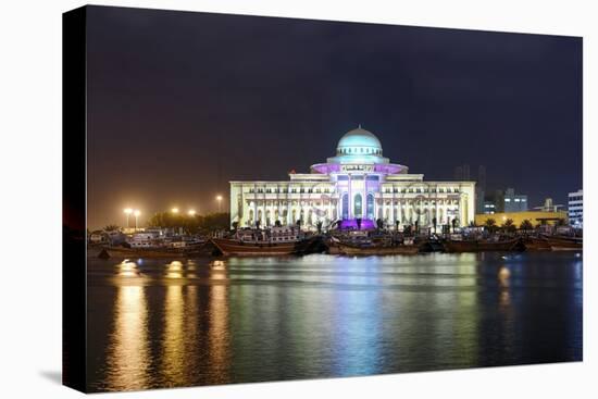 Colourful Illumination, Projection, Sharjah Light Festival, Palace of Justice, Courthouse-Axel Schmies-Stretched Canvas